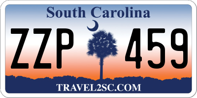 SC license plate ZZP459