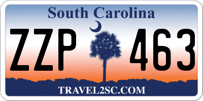 SC license plate ZZP463