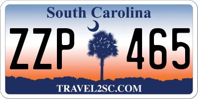 SC license plate ZZP465
