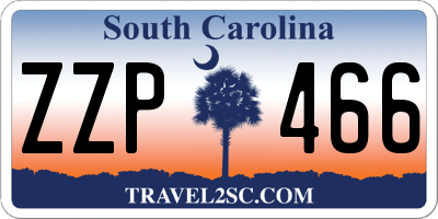 SC license plate ZZP466