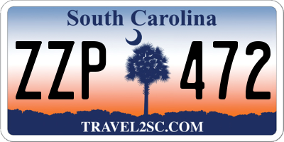 SC license plate ZZP472