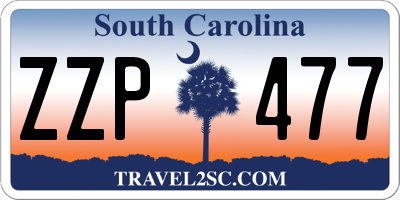 SC license plate ZZP477