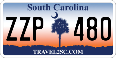 SC license plate ZZP480