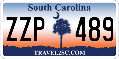 SC license plate ZZP489