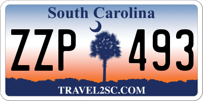 SC license plate ZZP493