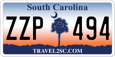 SC license plate ZZP494