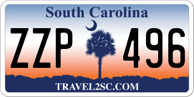 SC license plate ZZP496