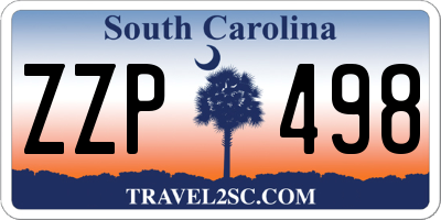 SC license plate ZZP498