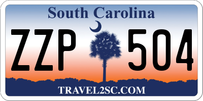 SC license plate ZZP504