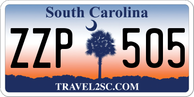 SC license plate ZZP505