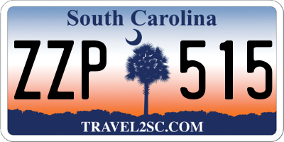 SC license plate ZZP515