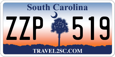 SC license plate ZZP519