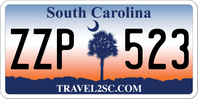 SC license plate ZZP523