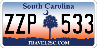 SC license plate ZZP533
