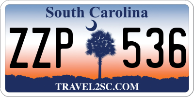 SC license plate ZZP536