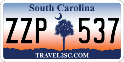 SC license plate ZZP537