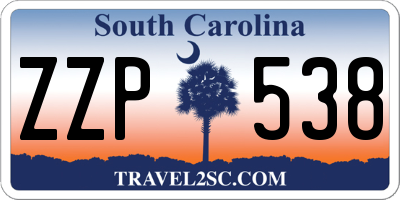 SC license plate ZZP538