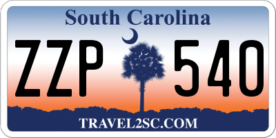 SC license plate ZZP540