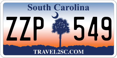 SC license plate ZZP549