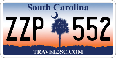 SC license plate ZZP552