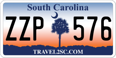 SC license plate ZZP576