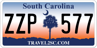 SC license plate ZZP577