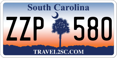 SC license plate ZZP580