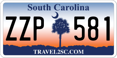 SC license plate ZZP581