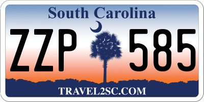 SC license plate ZZP585