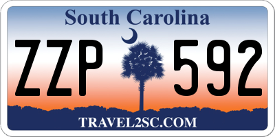 SC license plate ZZP592