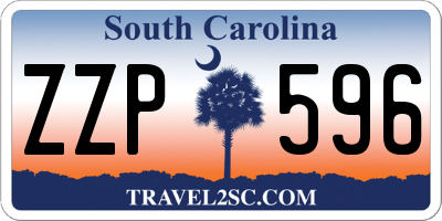 SC license plate ZZP596