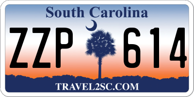 SC license plate ZZP614