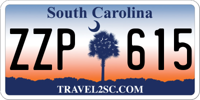 SC license plate ZZP615