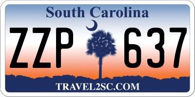 SC license plate ZZP637