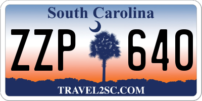 SC license plate ZZP640