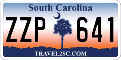 SC license plate ZZP641