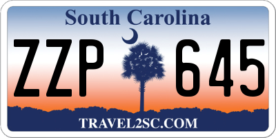 SC license plate ZZP645