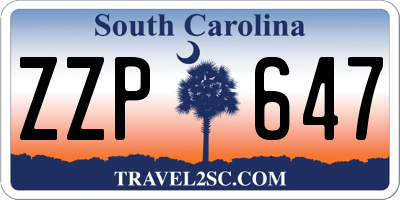 SC license plate ZZP647