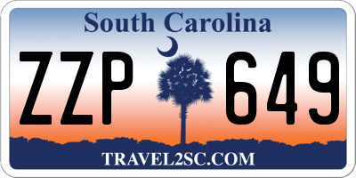 SC license plate ZZP649