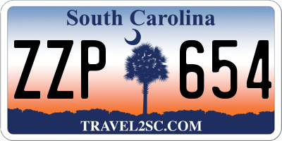 SC license plate ZZP654