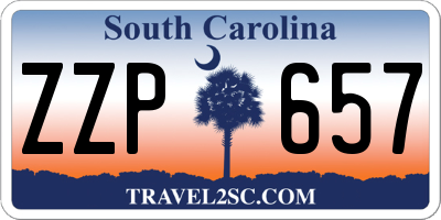 SC license plate ZZP657
