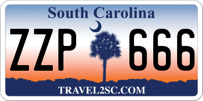 SC license plate ZZP666