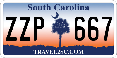 SC license plate ZZP667