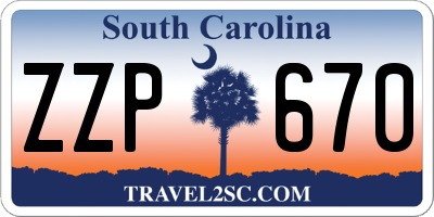 SC license plate ZZP670