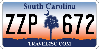 SC license plate ZZP672