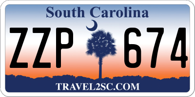 SC license plate ZZP674