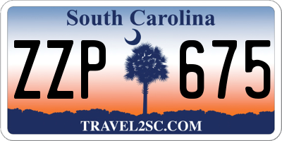 SC license plate ZZP675