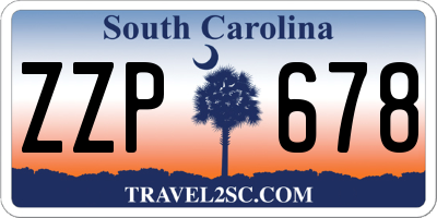 SC license plate ZZP678