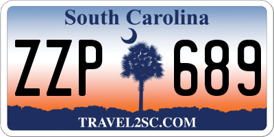 SC license plate ZZP689