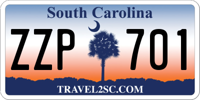 SC license plate ZZP701